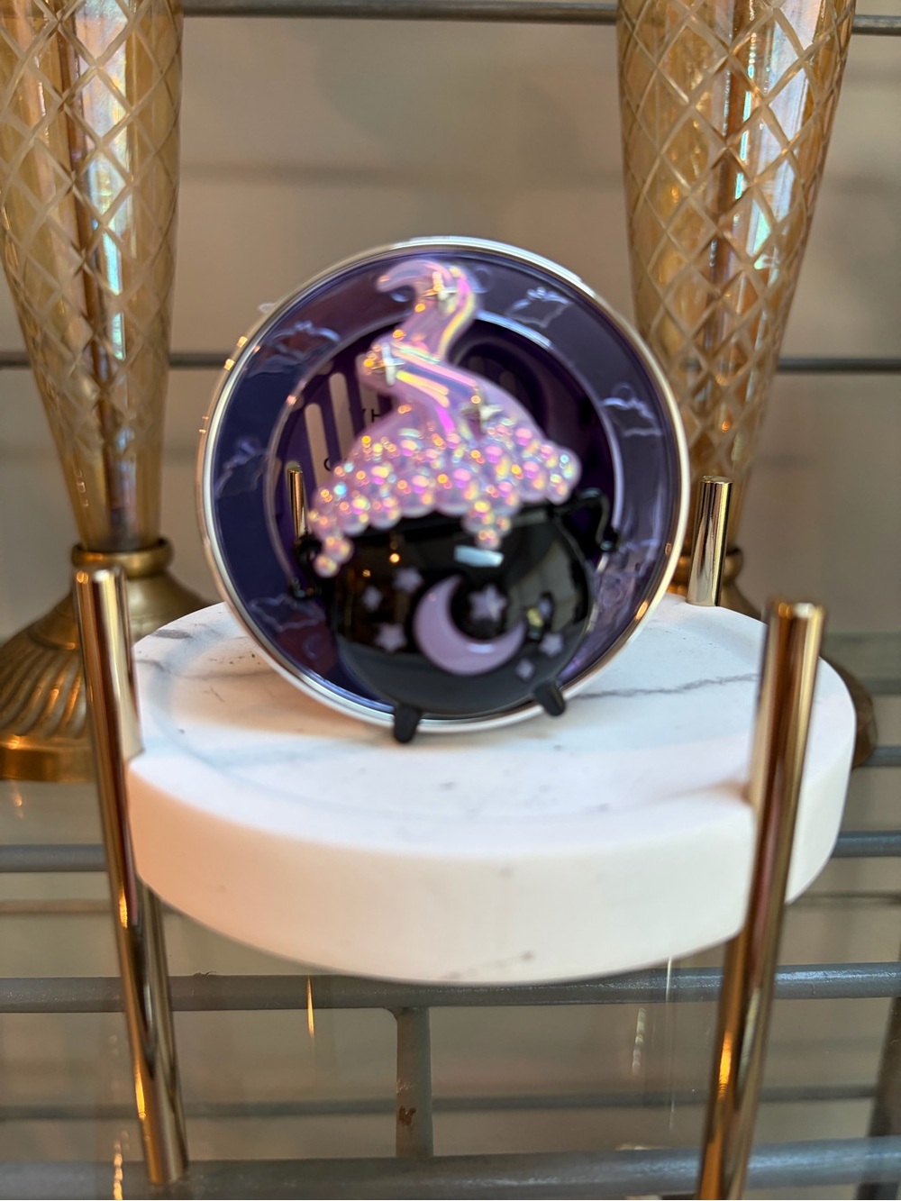 Bath & Body Works Purple & Black Cauldron Car Vent Accent NWT Halloween 2026